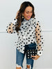 Polka Dot Bliss Organza Blouse (Reg)-3 Colors