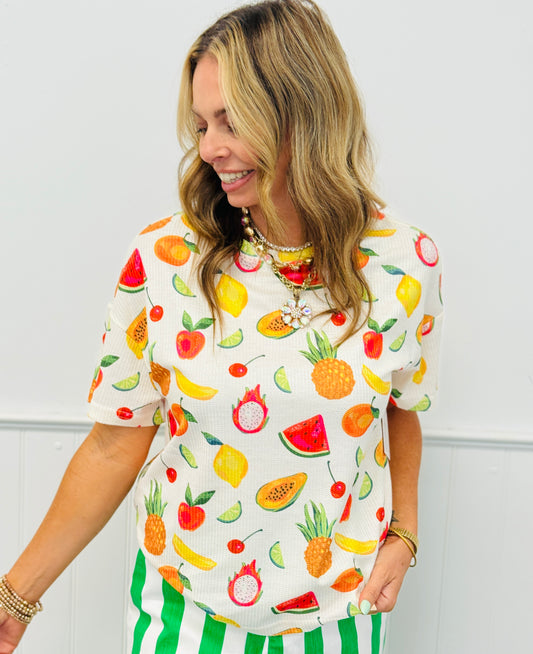 Fruit Salad Weekend Waffle Tee (Reg. and Plus)