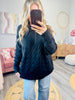 Black Cable Knit Sweater Top (Reg.)