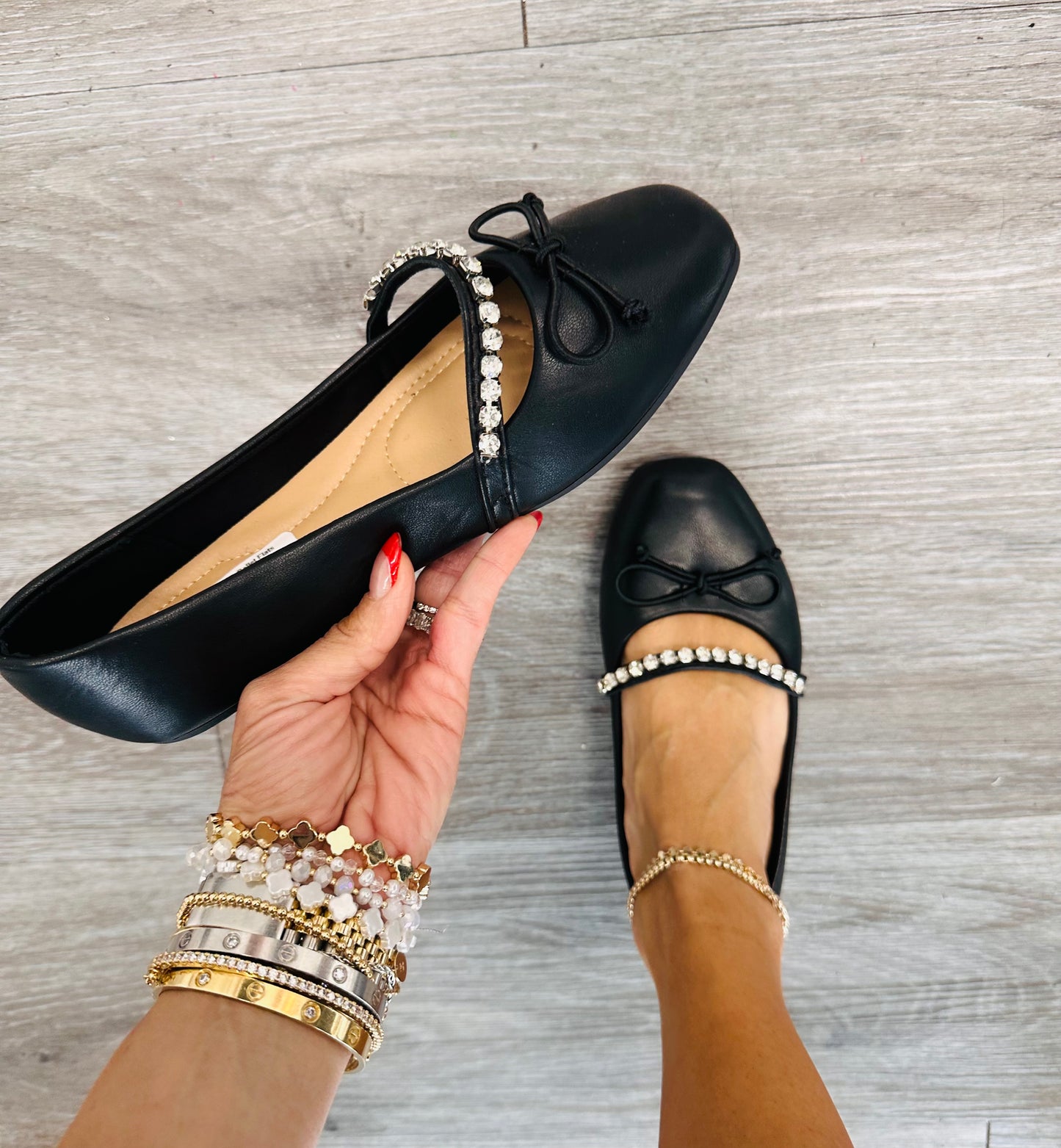 Black Beautiful You Ballet Flats