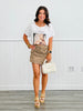 Risen Camel Leopard Wrap Skort (Reg.)
