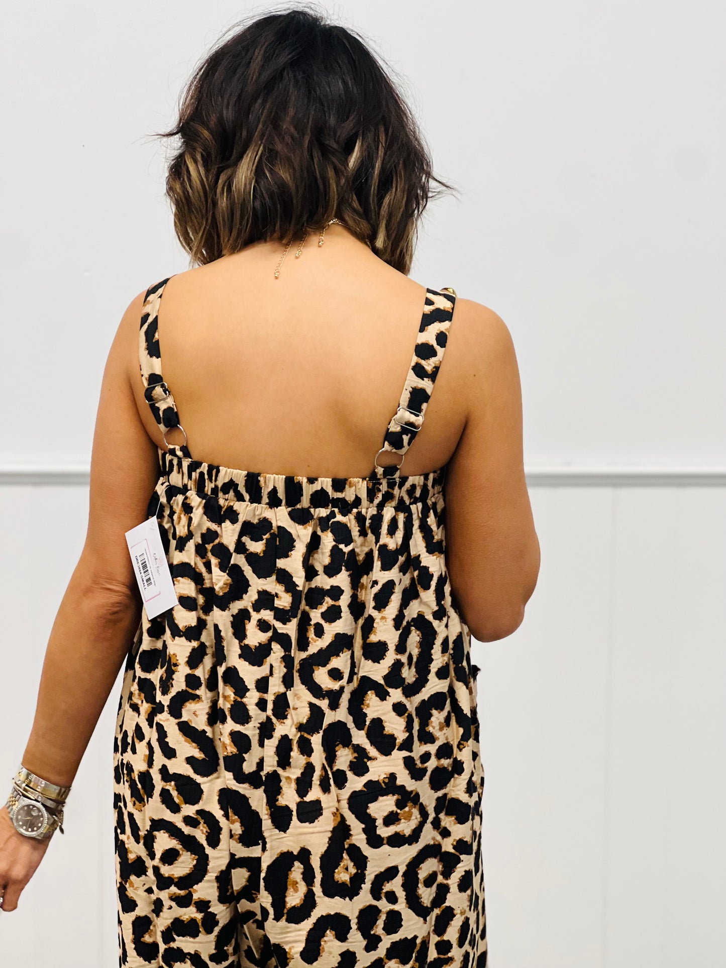 Leopard Ribbon Tie Jumpsuit (Reg.)