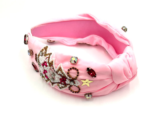 Pink Christmas Tree Headband