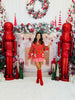 Queen Of Sparkles Polka Dot Gingerbread Man & Stocking Top (Reg. & Plus)