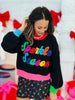 Queen Of Sparkles Colorblock Sparkle Season Sweatshirt (Reg. & Plus)