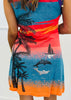 Queen Of Sparkles Sunset Beach Scene Knit Tank Dress (Reg. and Plus)