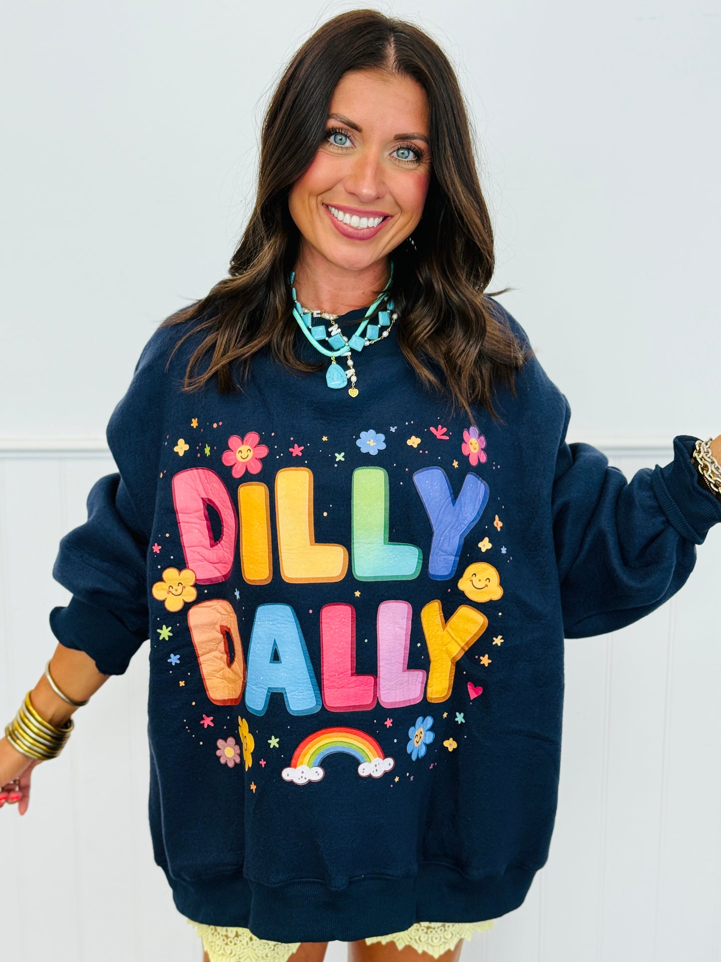 Navy Dilly Dally Reversible Sweatshirt (Reg.)