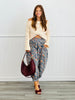 Cream Off Shoulder Sweater Top (Reg & Plus)