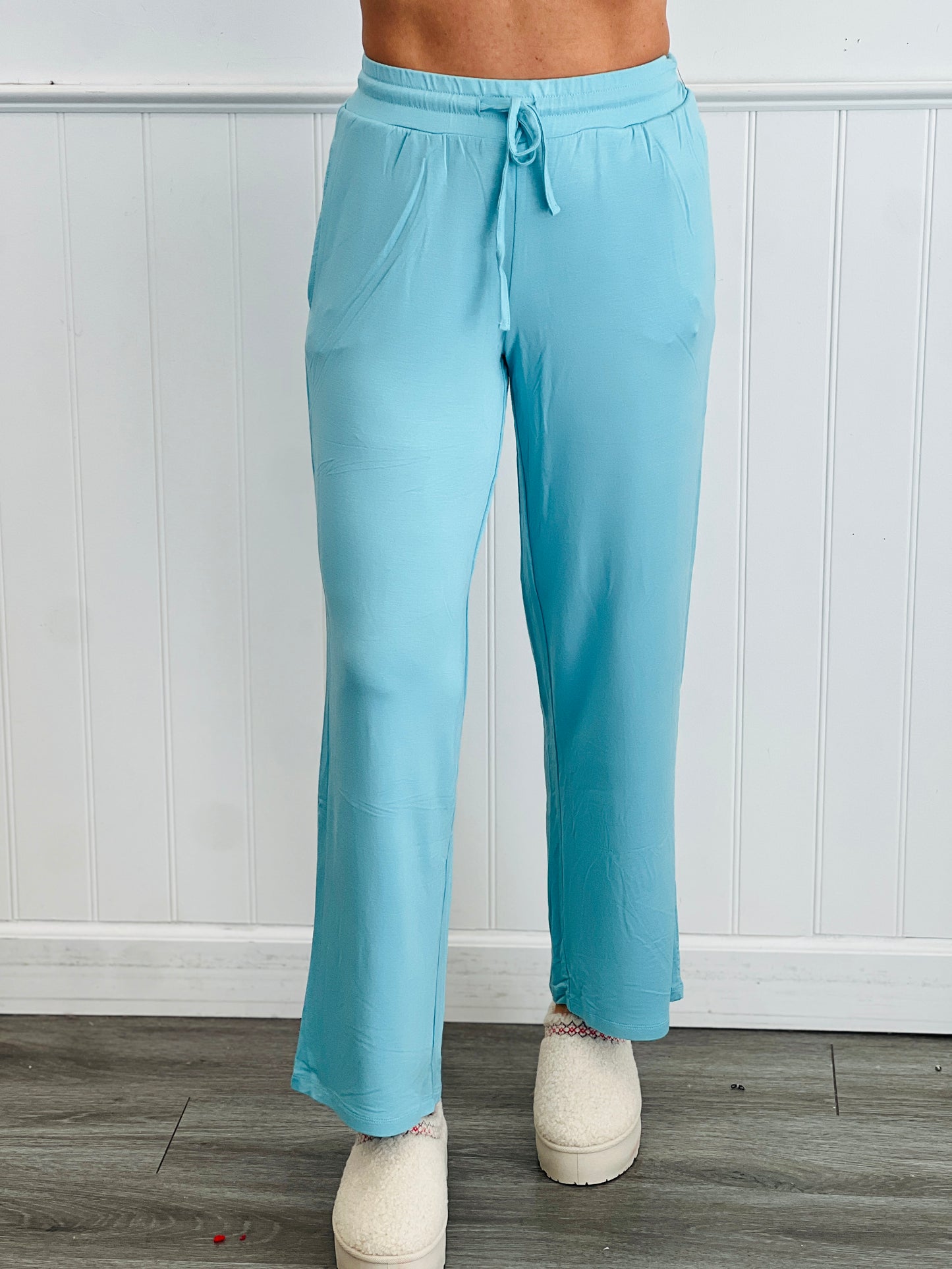 Mid Rise Draw Cord Lounge Pants (Reg.)-2 Colors