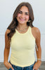 Ribbed Seamless High Neck Tank (Reg.)-5 Colors