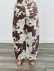 Taupe Brown Cow Print Jeans (Reg.)