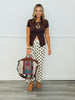 Mocha Dot Scalloped Hem Pants (Reg.)