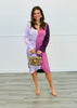 Lilac/Purple Satin Front Tie Midi Dress (Reg.)