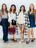 Ivory/Black Plaid Longline Hoodie Coat (Reg.)