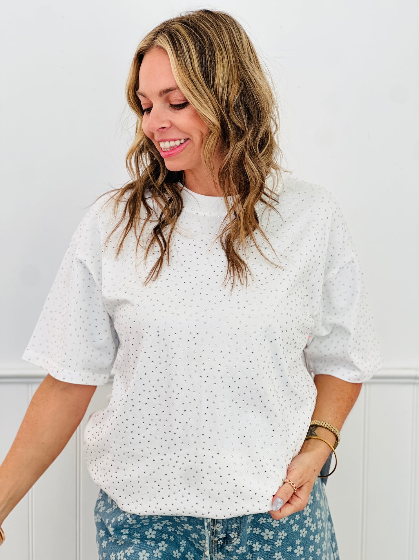 Rhinestone Short Sleeve Top Spring Remix (Reg.) - 5 Colors