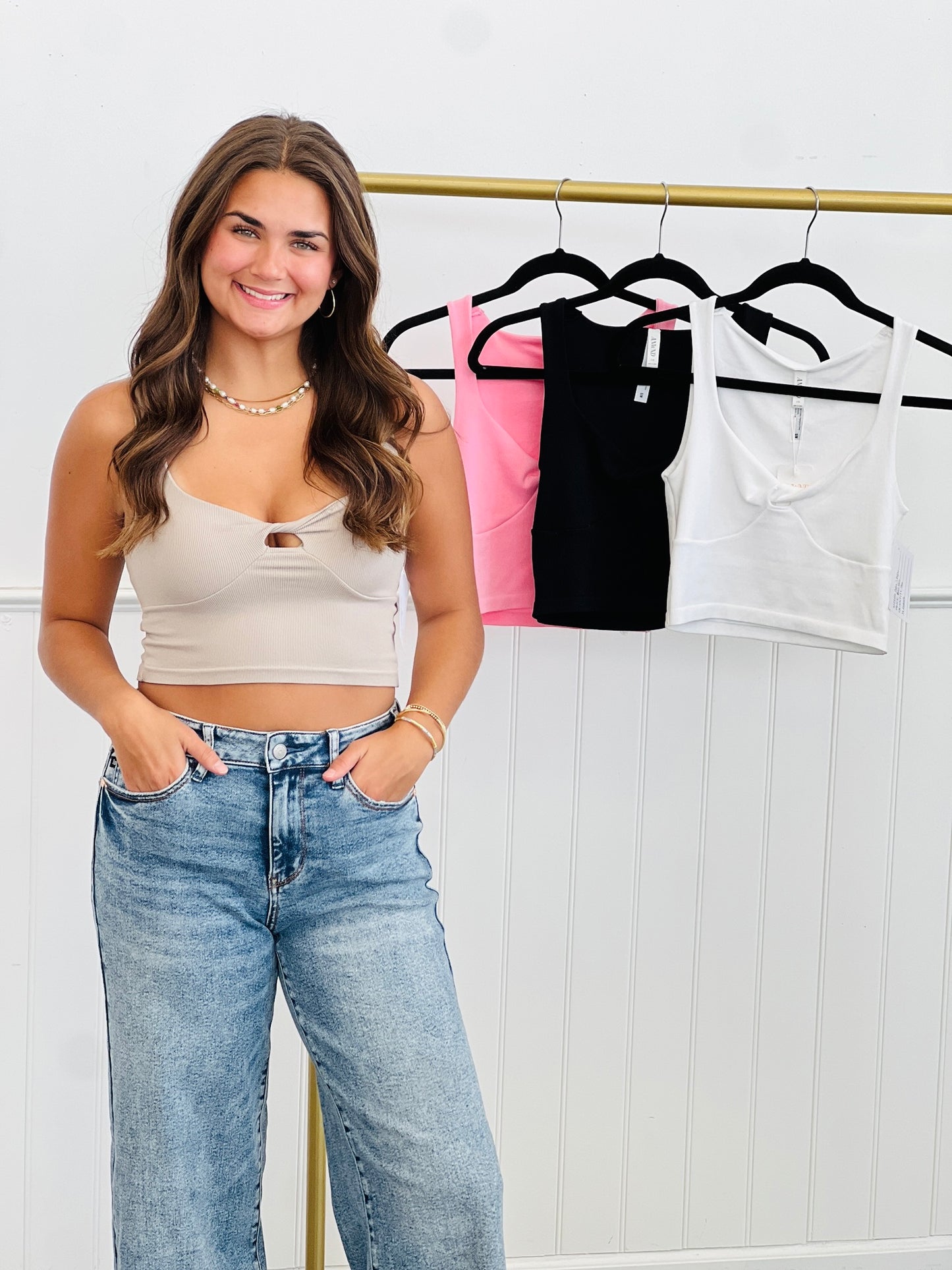 Twisted Tank Top (Reg.)-4 Colors