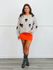 Skull Print Oversized Sweater Top (Reg.)