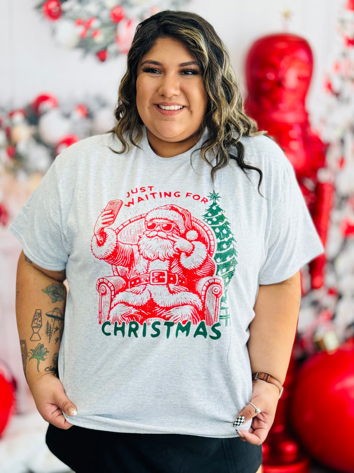 Daily Deal! Just Waiting For Christmas Tee (Reg. and Plus)