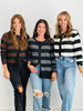 Striped Button Up Cardigan (Reg) - 3 Colors