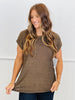 Shimmer Round Neck Short Sleeve Top (Reg. and Plus) - 8 Colors
