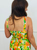 Citrus Fiesta Sleeveless Jumpsuit (Reg & Plus)