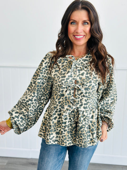 Wild Side Bow Tie Blouse (Reg)