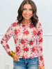 Vibrant Rose Pink LS Mesh Top (Reg.)