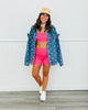 Medium Denim Polka Dot Ruffled Jacket (Reg.)