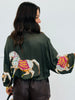 Dk Green Festive Horse Zip Up Jacket (One Size )