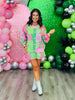 Queen Of Sparkles Licensed Pink/Green Glinda & Elphaba Profile Cardigan (Reg. and Plus)
