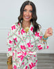 Pretty Lattice Bow Lounge Robe (Reg. and Plus)