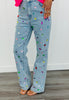 Light Denim Multi Rhinestones Jeans (Reg.)