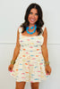 Cream Multi Fish Print Romper (Reg & Plus)