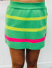 Queen Of Sparkles Green & Pink Striped Knit Skirt (Reg. and Plus)