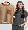 Striped Mineral Washed Short Sleeve Top (Reg.) - 2 Colors