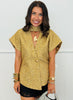 Gold Button Closure Top (Reg.)