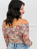 Cream Floral Mesh Bodysuit (Reg.)
