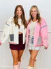 POL Quilted Embroidered Color Block Jacket (Reg.)-2 Colors