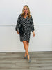 Black Polka Dot Shirt Dress (Reg. and Plus)