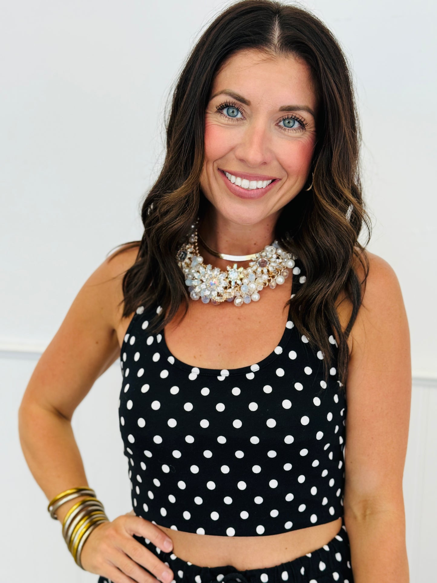 Polka Dot Halter Top (Reg.)- 3 Colors