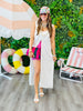 Off White Button Duster Top (Reg. and Plus)
