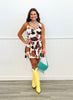 Cow Print Sleeveless Mini Dress (Reg.)
