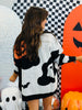 Black Spooky Halloween Sweater Cardigan (Reg & Plus)