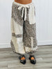 POL Almond Leopard Patchwork  Baggy Joggers (Reg.)