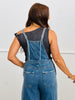 Light Denim Checkerboard Overalls (Reg & Plus)