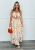 Tan Bali Print Maxi Dress (Reg.)