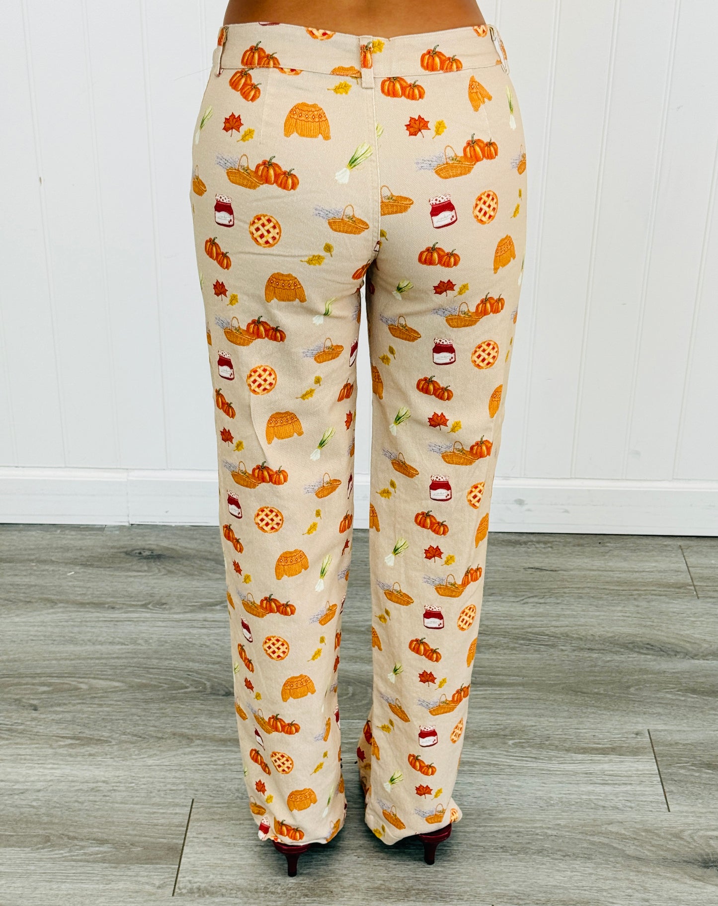 Harvest Print Straight Leg Pants (Reg.)-2 Colors