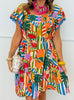 Tropical Printed Midi Dress (Reg. and Plus)