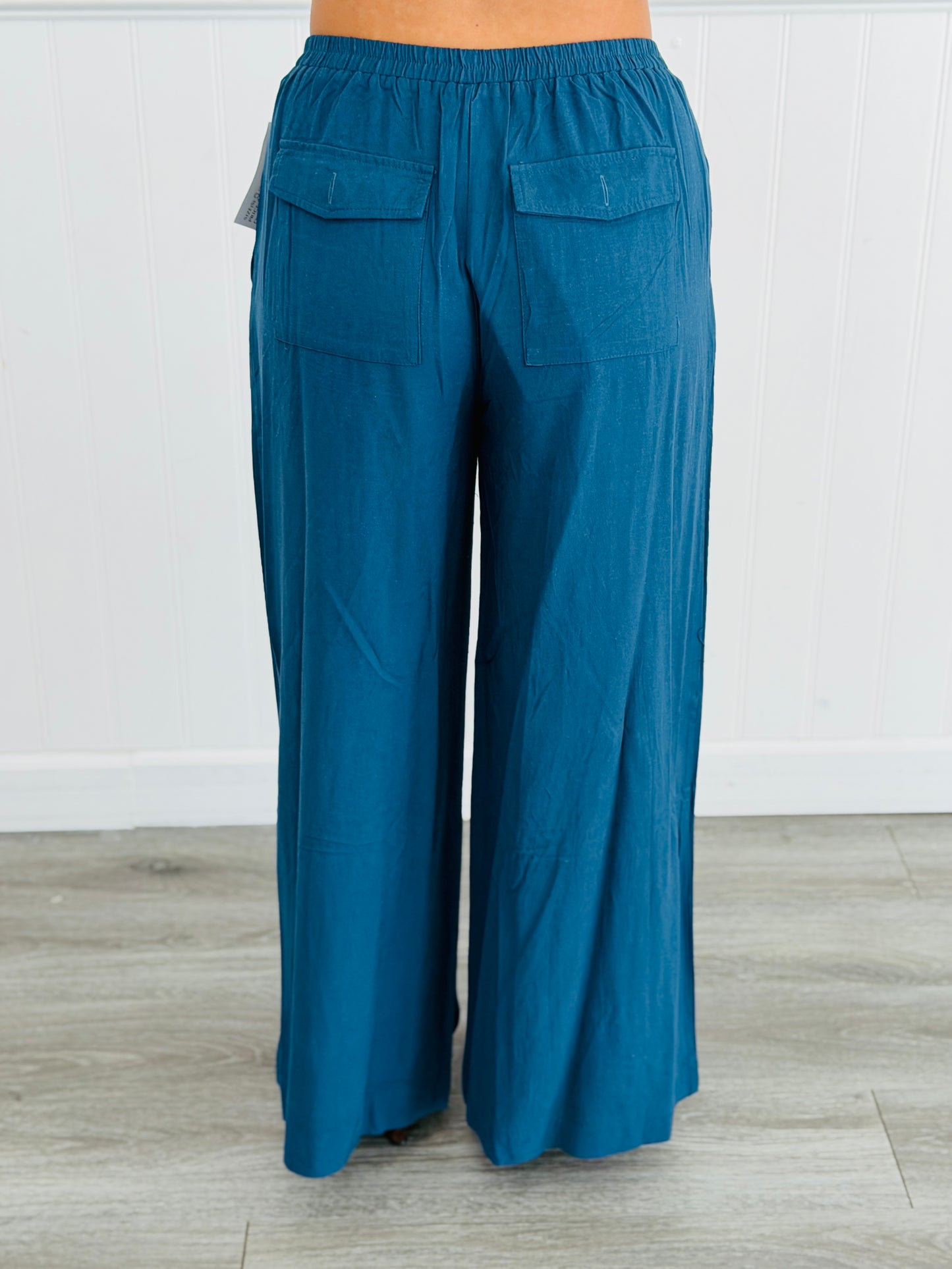 Wide Leg Pleated Drawstring Pants (Reg.) - 2 Colors