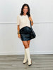 Faux Leather Mini Skirt (Reg.)-2 Colors